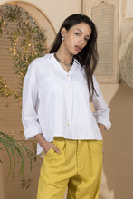 Load image into Gallery viewer, Trousers- Women's Linen Pleated Pants-Yellow
