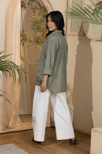 Load image into Gallery viewer, Basic Linen Women's Long Shirt - Khaki
