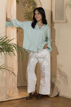 Load image into Gallery viewer, Basic Linen Women's Short Shirt- Mint