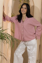 Load image into Gallery viewer, Linen Women's Short Shirt - Pink (Size L& Xl)