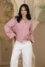 Load image into Gallery viewer, Linen Women's Short Shirt - Pink (Size L& Xl)