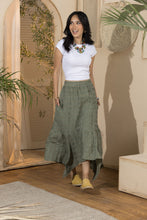 Load image into Gallery viewer, Asymmetrical Women's Skirt - Olive Green