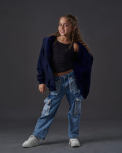 Load image into Gallery viewer, Jacket-Navy with NAVY Fur Lining-(Sizes 7-14 yrs)