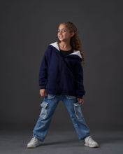 Load image into Gallery viewer, Jacket- Navy with WHITE Fur Lining (Sizes 8-12 yrs)