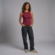 Load image into Gallery viewer, Ribbed Cotton Tank Top-Plain Burgundy-BUNDLE OFFER!!