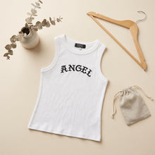 Load image into Gallery viewer, Ribbed Cotton Tank Top-White - ANGEL