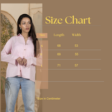 Load image into Gallery viewer, Basic Linen Women's Long Shirt- Powder Pink