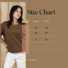 Load image into Gallery viewer, Women's Oversized Basic Tshirt-Chestnut Brown
