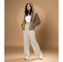Load image into Gallery viewer, Women's Fur Leopard Jacket-Brown & Beige (Size S-M-L) BLACK FRIDAY OFFER