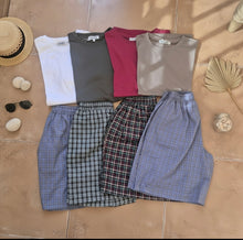Load image into Gallery viewer, Men's Pyjamas- Burgundy & Navy Checks (Size:14.S.M.L.XL)