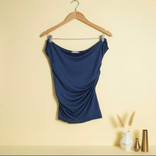 Load image into Gallery viewer, Basic Top-Off Shoulder-Indigo