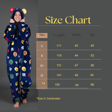 Load image into Gallery viewer, Onesie-Fleece-M&Ms (Size 14)