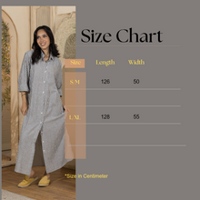 Load image into Gallery viewer, Shirt Dress- Black & White Stripes-(SizeL/Xl)