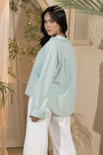 Load image into Gallery viewer, Basic Linen Women's Short Shirt- Mint
