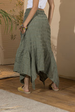 Load image into Gallery viewer, Asymmetrical Women's Skirt - Olive Green
