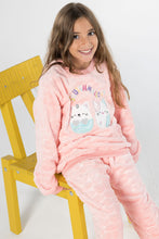 Load image into Gallery viewer, Girls&#39; Squishmellow Fleece Pyjamas (Sizes 3 &amp; 4 yrs)- SALMON-BLACK FRIDAY OFFER!! BUNDLE OFFER APPLIES
