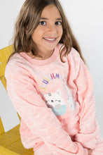 Load image into Gallery viewer, Girls&#39; Squishmellow Fleece Pyjamas (Sizes 3 &amp; 4 yrs)- SALMON-BLACK FRIDAY OFFER!! BUNDLE OFFER APPLIES

