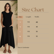 Load image into Gallery viewer, Asymmetrical Popcorn Cotton Dress-Black (Sizes:S.M.L.XL)
