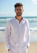 Load image into Gallery viewer, Men's Cotton Linen Shirts - White-Comfortable Fit-(Size XXL)
