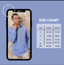 Load image into Gallery viewer, Men's Cotton Linen Shirts - Blue-Comfortable Fit-(Size S.M.XXL)

