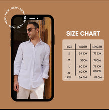 Load image into Gallery viewer, Men's Cotton Linen Shirts - White-Comfortable Fit-(Size XXL)
