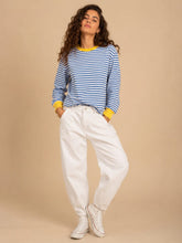 Load image into Gallery viewer, Stripey Summer Long Sleeved Tshirt-Blue &amp; Yellow
