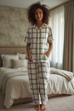 Load image into Gallery viewer, Women's Pyjamas-Yellow Checks (Size:S-XL)
