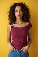 Load image into Gallery viewer, Shell Accessory-Off Shoulder- Burgundy (Size:14)

