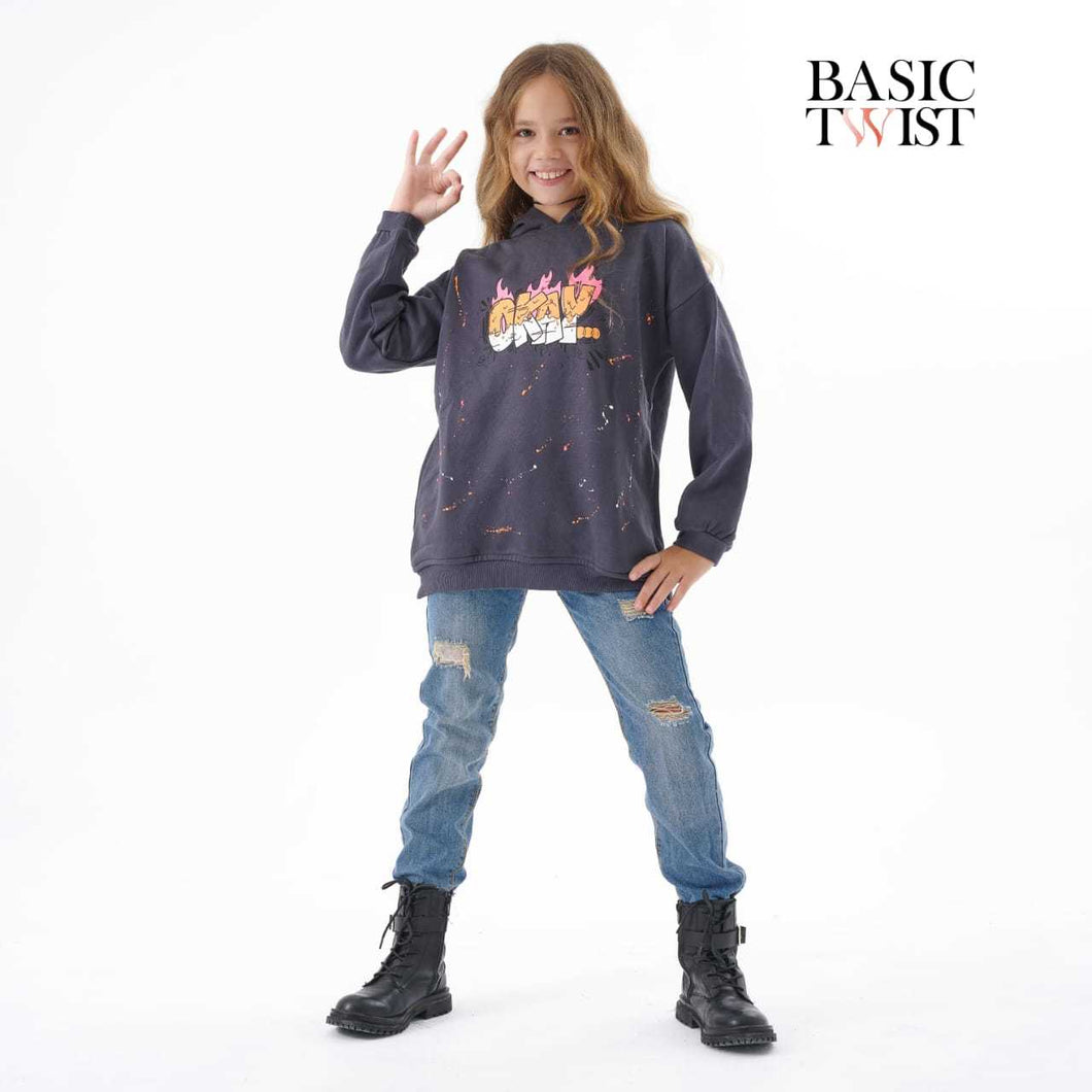 Girls' Graffiti OKAY Hoodie (Sizes 7-12 yrs) BLACK FRIDAY OFFER!! BUNDLE OFFER APPLIES