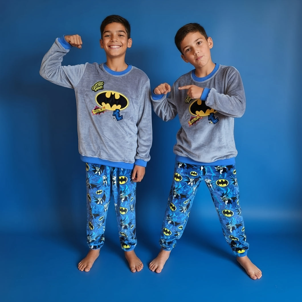 Boy's Batman Fleece Pyjamas (Size 4-12 yrs)