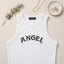 Load image into Gallery viewer, Ribbed Cotton Tank Top-White - ANGEL
