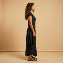 Load image into Gallery viewer, Draped Dress-Black
