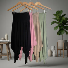 Load image into Gallery viewer, Asymmetrical Skirt-Black
