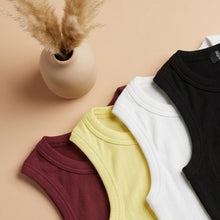 Load image into Gallery viewer, Ribbed Cotton Tank Top-Plain Black- Bundle OFFER!!
