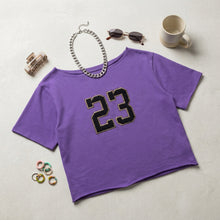 Load image into Gallery viewer, Cotton Tshirt-Purple-Number 23
