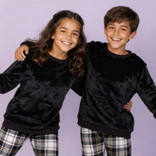 Load image into Gallery viewer, Boy&#39;s &amp; Girl&#39;s-Black &amp; White Checked Fleece Pyjamas (Size 10.11.12)
