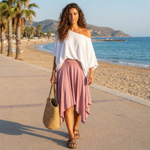 Load image into Gallery viewer, Asymmetrical Skirt-Cashmere Pink

