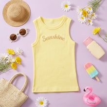 Load image into Gallery viewer, Ribbed Cotton Tank Top-Yellow Sunshine
