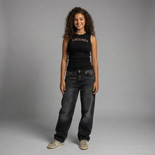 Load image into Gallery viewer, Ribbed Cotton Tank Top- Black UNTAMED
