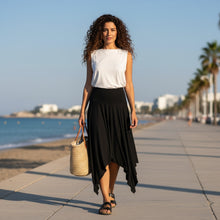 Load image into Gallery viewer, Asymmetrical Skirt-Black
