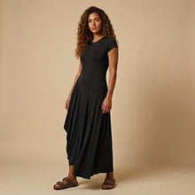 Load image into Gallery viewer, Draped Dress-Black
