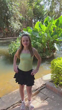 Load and play video in Gallery viewer, Ruffled Skirt-Black
