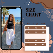 Load image into Gallery viewer, Flowy Long Skirt-White
