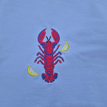 Load image into Gallery viewer, Cotton TShirt- Sky Blue Off Shoulder-Lobster

