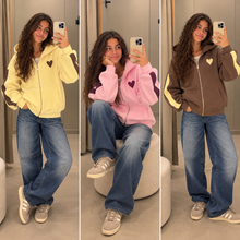 Load image into Gallery viewer, Heavy Jacket-Heart-Brown
