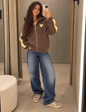 Load image into Gallery viewer, Heavy Jacket-Heart-Brown
