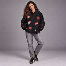 Load image into Gallery viewer, Hoodie- EMBROIDERED-Lucky Charm-Black
