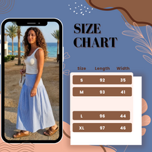 Load image into Gallery viewer, Gingham Checked Skirt-Light Blue
