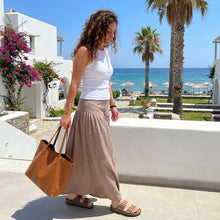 Load image into Gallery viewer, Flowy long skirt-Cafe
