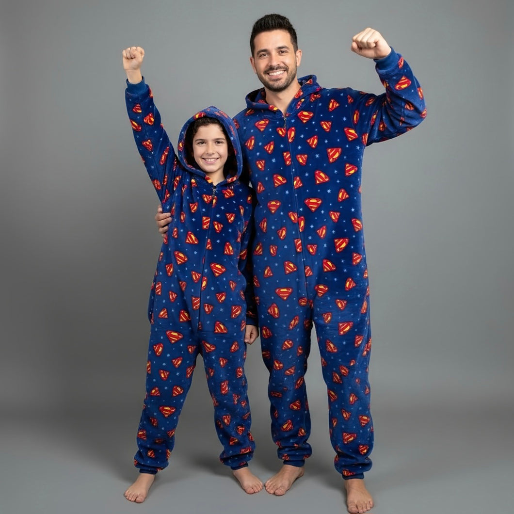 Onesie-Fleece-Superman (S/M-L/XL)